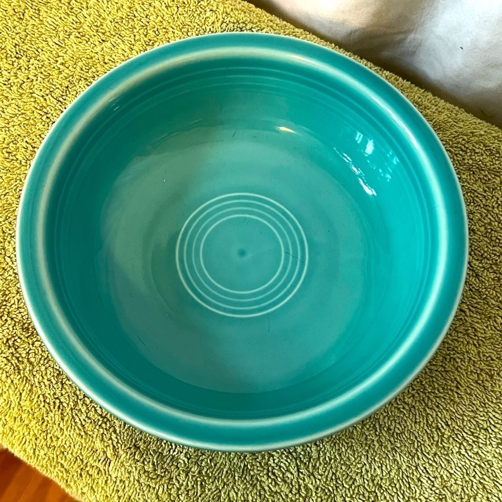 Homer Laughlin Turquoise Fiesta Ware Cereal Bowl Replacement Piece 7" EUC